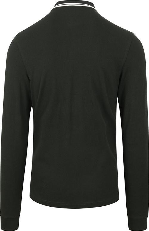 Polo de manga larga Fred Perry verde oscuro T50 Product / Achterkant