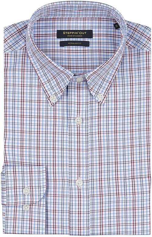 Steppin' Out Skjorte i Blåt og Rødt Tartan Product