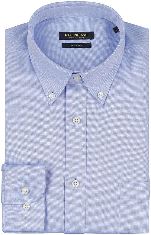 Steppin' Out Skjorte Regular Fit Dobby Lyseblå Product
