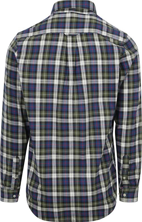 Suitable Hemd Flanel Checks Grün Blau Product / Achterkant