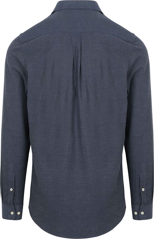 Suitable Overhemd Flanel Donkerblauw Product / Achterkant