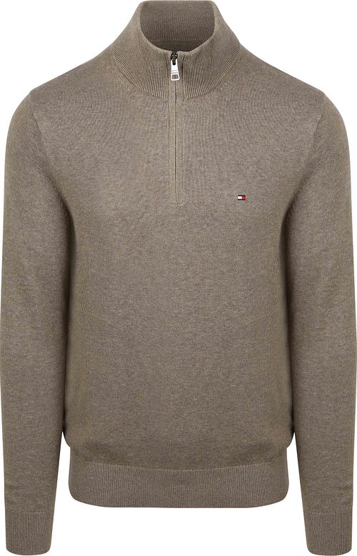 Tommy Hilfiger Half Zip Trui Camel