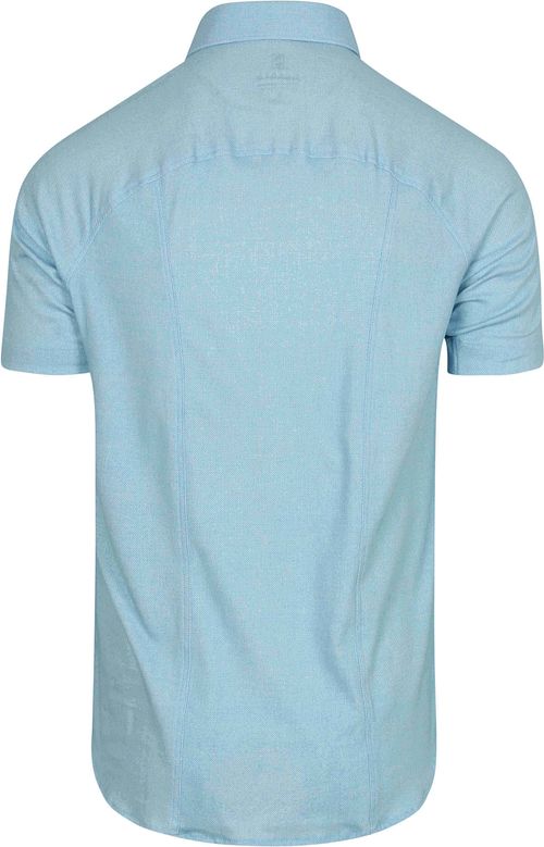 Desoto Short Sleeve Oxford Optics Shirt Aqua Blue