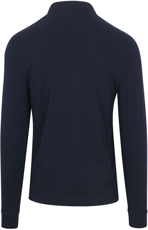 Lacoste Långärmad Pikétröja Marinblå Product / Achterkant