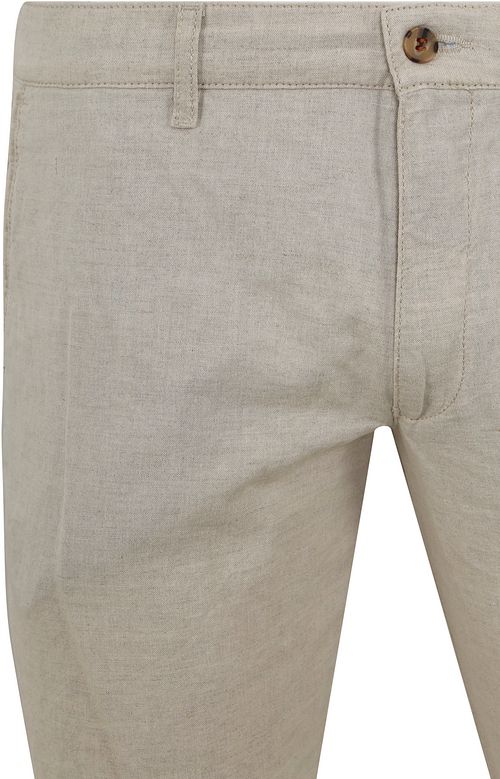 Passande Chino Pico Linne Beige Product / Detail