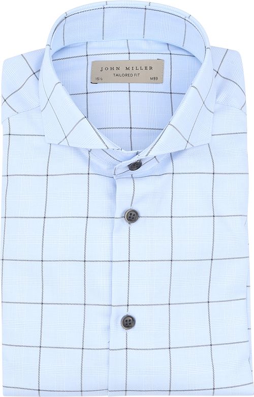 John Miller Shirt Checks Light Blue Product