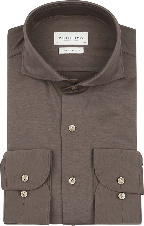 Profuomo Japanese Knitted Hemd Braun Product