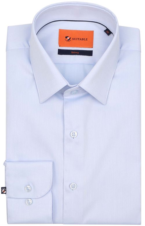 Suitable Camicia twill azzurro chiaro Product