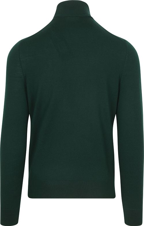 Passerende Merino Højhalstrøje i Mørkegrøn Product / Achterkant