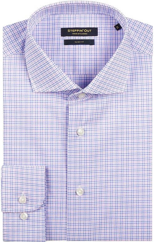 Steppin' Out Skjorta Slim-Fit Rutor Blå Röd Product