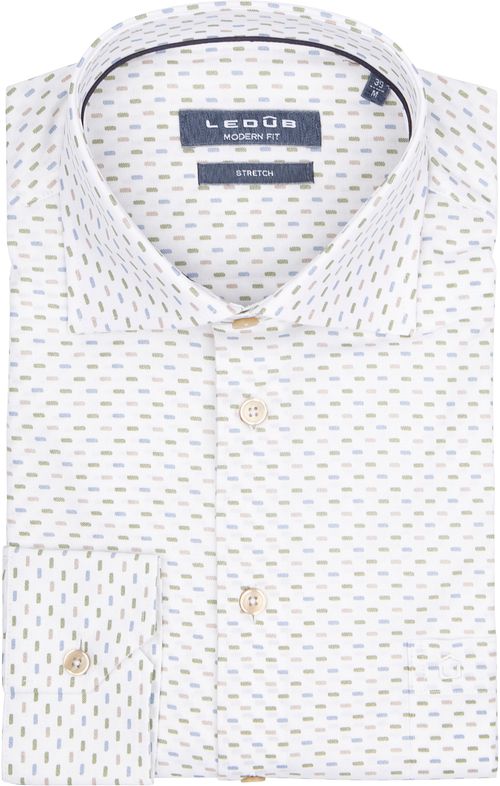Ledub Hemd Druck Weiß Multicolour Product