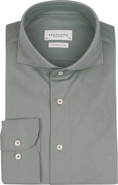 Profuomo koszula Japanese Knitted w kolorze zielonym Product
