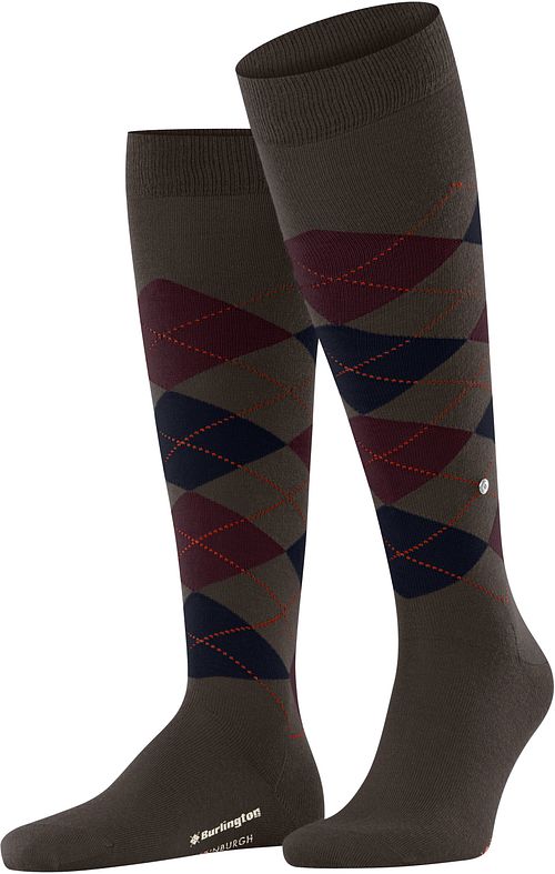 Burlington Edinburgh Kniestrümpfe Wool Braun