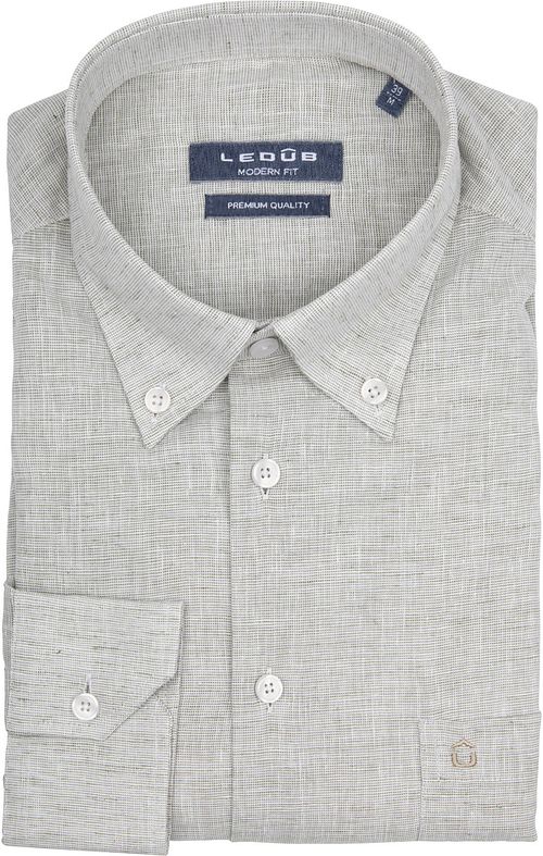 Camisa de lino Ledub verde Product