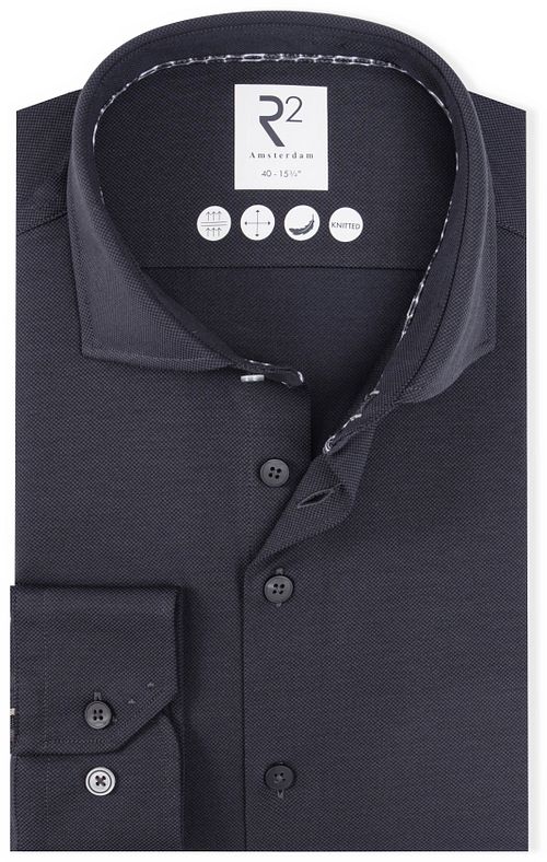 R2 Shirt Dobby Knitted Anthracite Product