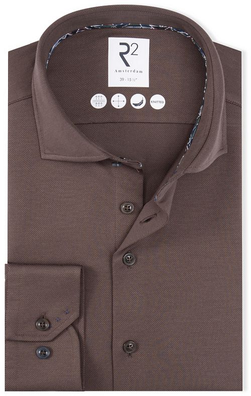 R2 Shirt Dobby Travel Shirt Brown Product