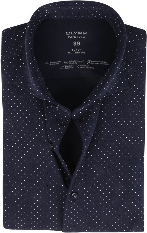 OLYMP Luxor Jersey Stretch Hemd 24/Seven Punkte Dunkelblau Product