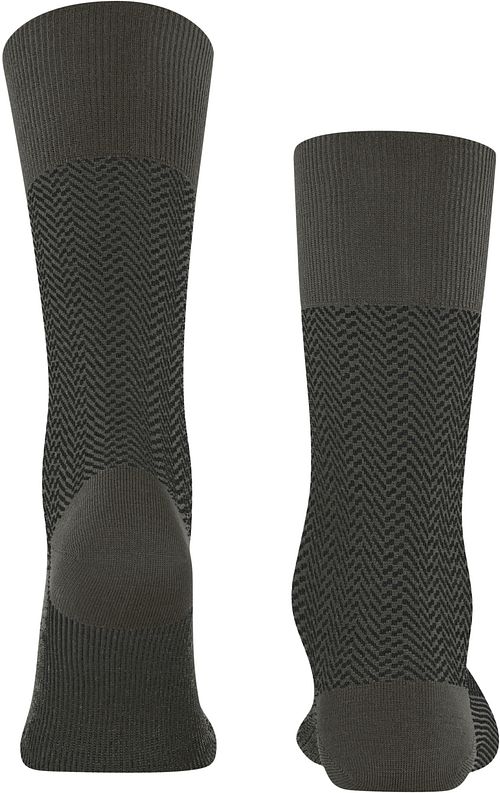 Falke Airport Herringstripe Strømper i Army Product / Achterkant