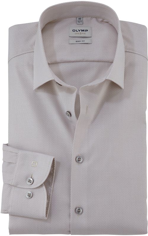 OLYMP Level 5 Skjorta Struktur Ekru Product