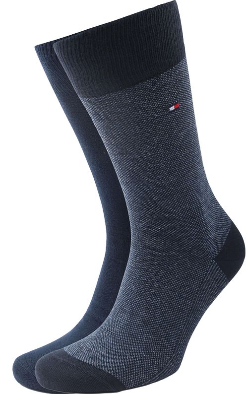 Tommy Hilfiger 2-Pack Sokken Birdseye Blauw 004 Product