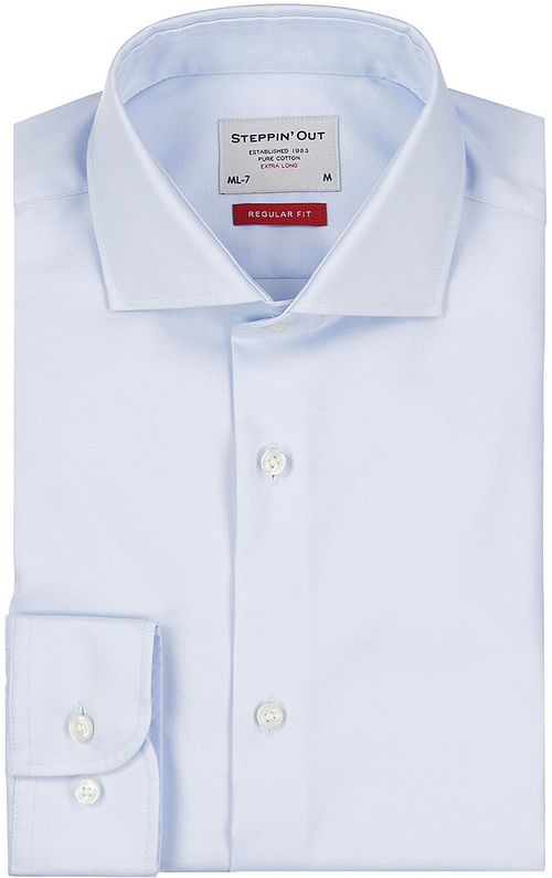 Steppin' Out Hemd Twill Extra Lange Mouw Lichtblauw Product
