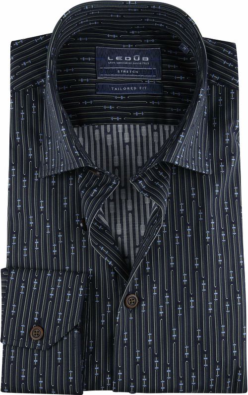 Camisa Ledub TF con estampado en verde oscuro Product