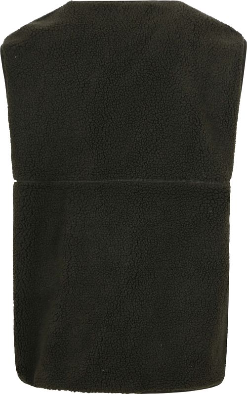 KnowledgeCotton Apparel Vest Teddy Fleece Mørkegrøn Product / Achterkant