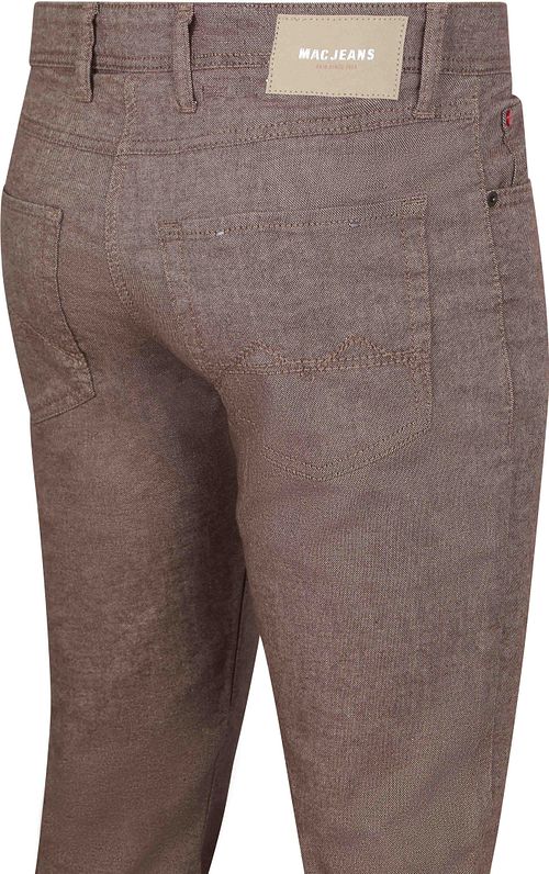 MAC Arne Pantalones Melange Bruin Product / Achterkant