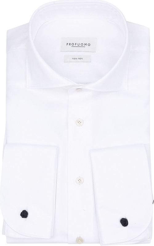 Profuomo Camisa Elegante Cuello Cutaway Puño Doble Blanco Product