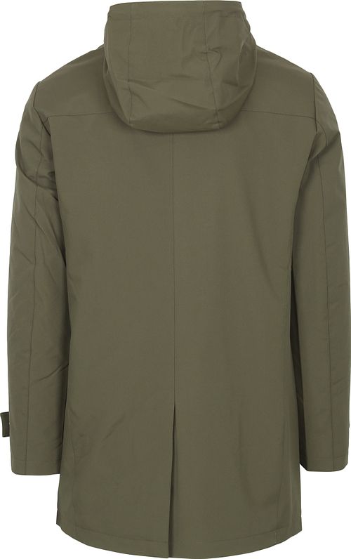 Suitable Jakke Hood Tech Olivengrønn Product / Achterkant