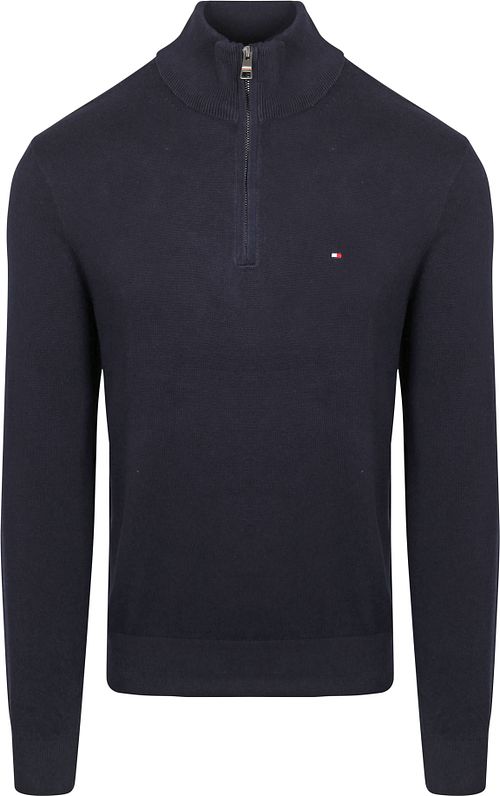 Tommy Hilfiger Sweter Half Zip granatowy Product