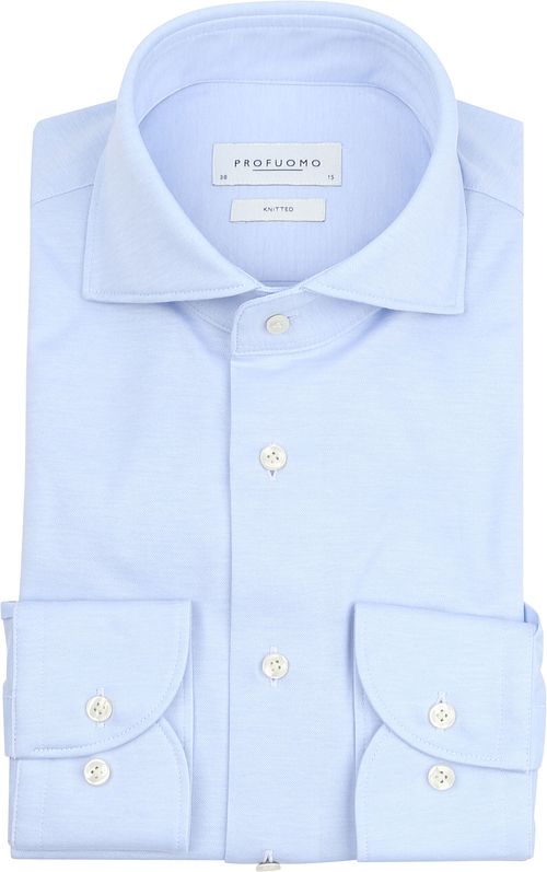 Profuomo Chemise Tricoté Bleu Clair Product