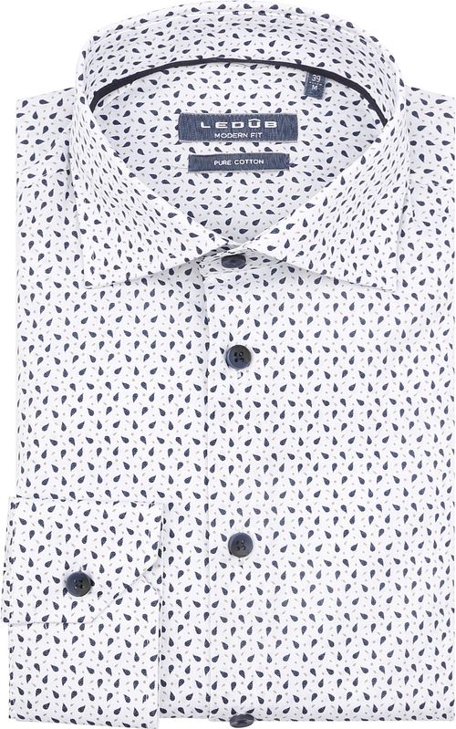 Ledub Hemd Print Wit Product
