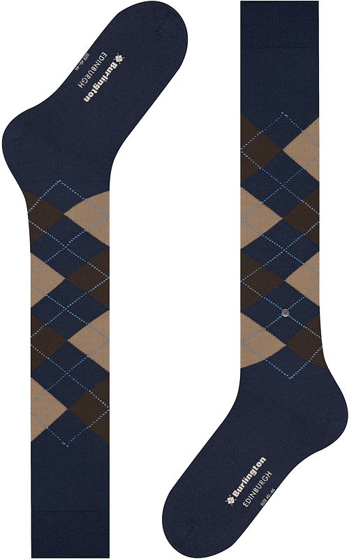 Calze al ginocchio Burlington Edinburgh in lana Navy Product / Detail
