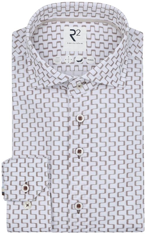 R2 Skjorte Sorona Print Beige Product