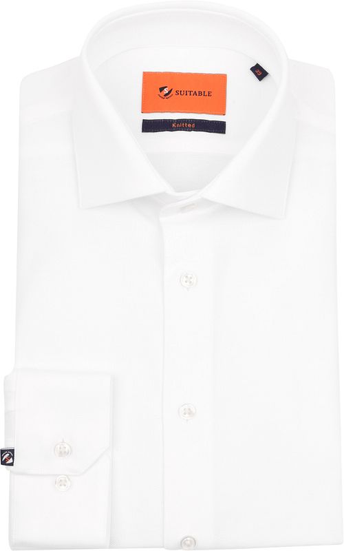 Suitable Shirt Knitted Piqué White Product
