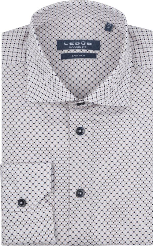Ledub Hemd Print Beige Product