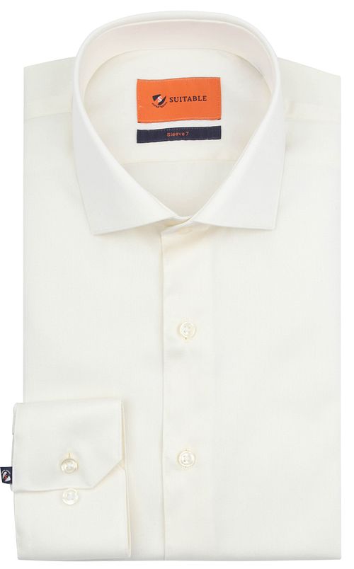 Suitable Overhemd Extra Lange Mouwen Twill Ecru Product