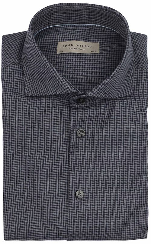 John Miller Skjorta Vichyrutor Antracit Product