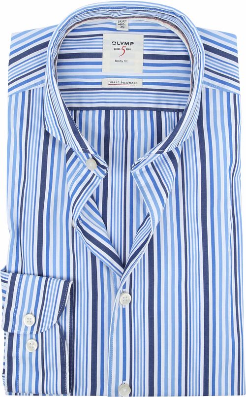 Camicia OLYMP Level 5 a righe blu Product