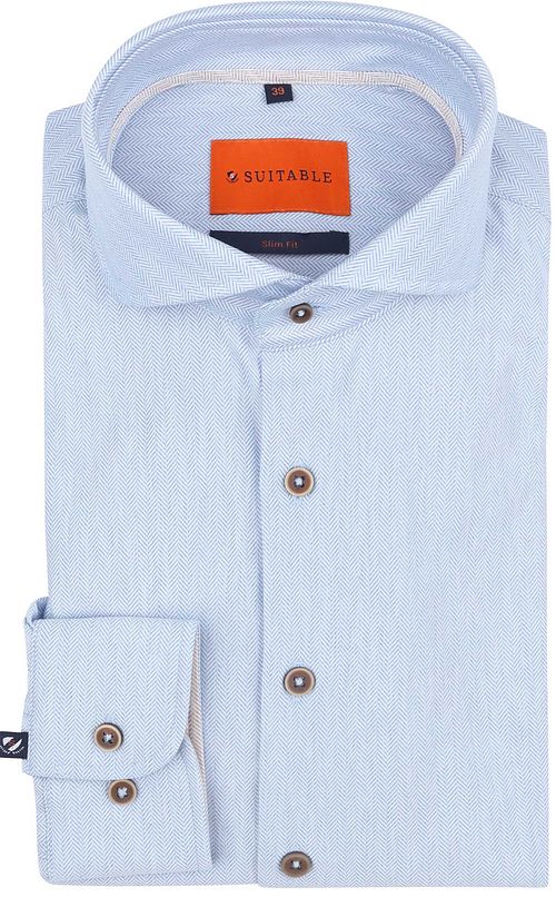 Suitable Fiskebensskjorte Lyseblå Product