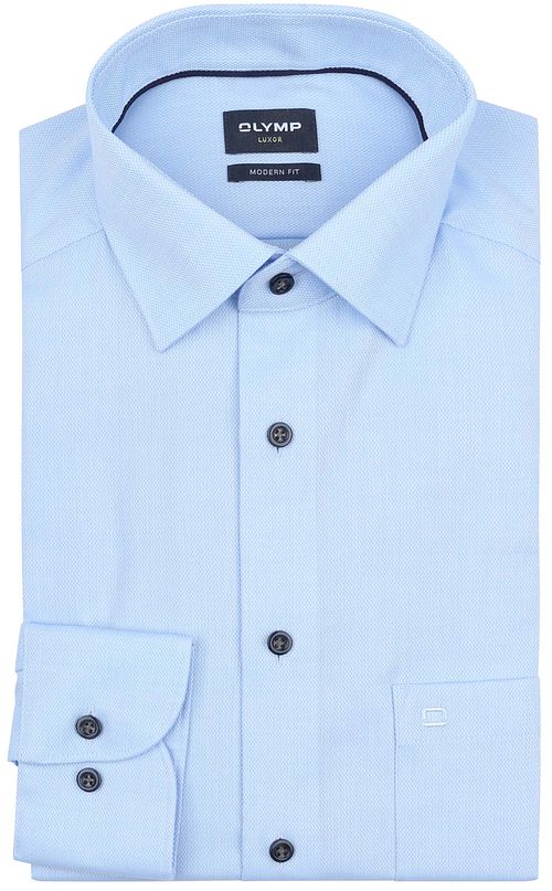 Olymp Luxor Shirt Structure Light Blue Product