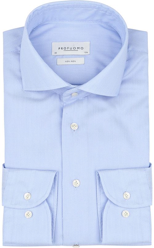 Profuomo Dobby Shirt Print Light Blue Product