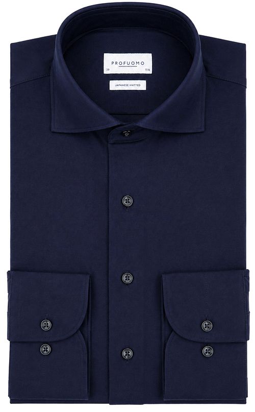 Profuomo Japanese Knitted Hemd Navy
