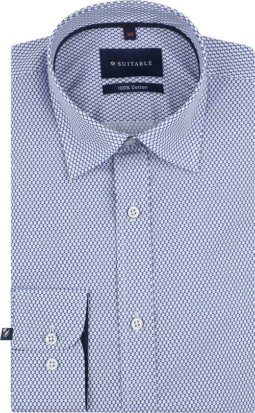 Suitable Hemd Dotty Print Blauw Product