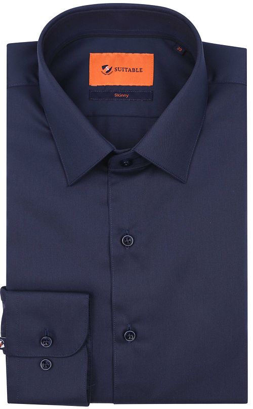 Suitable Twill Hemd Navy Product