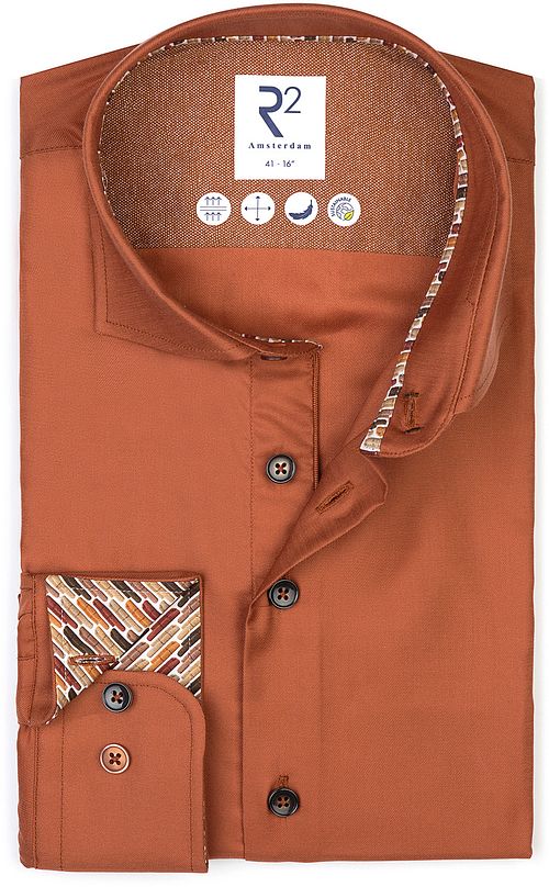 R2 Hemd Fine Twill Orange Product