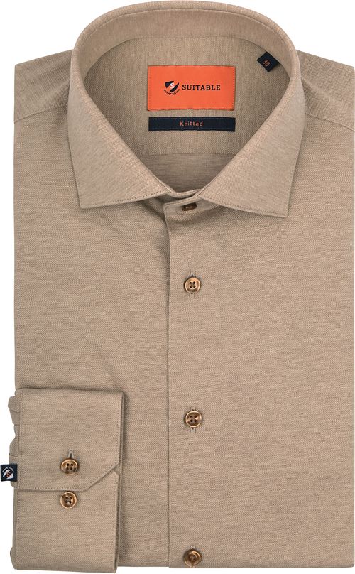 Suitable Overhemd Pique Beige Product