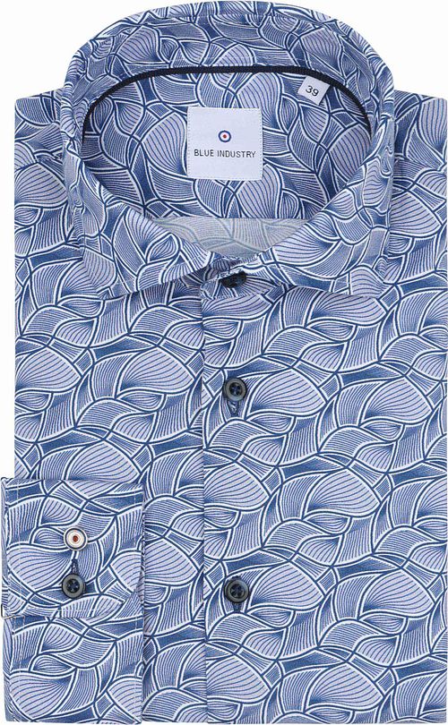 Blue Industry Skjorta Tryck Blå Product