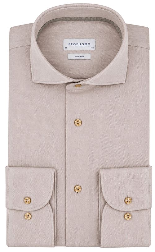 Profuomo Heavy Twill Hemd Beige